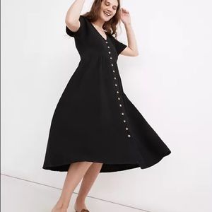 Madewell Light Spun Midi Black Dress